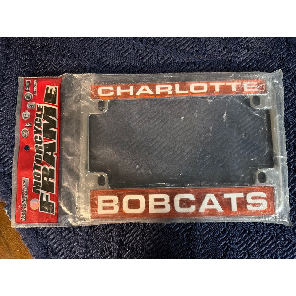 NBA Charlotte Bobcats Motorcycle License Plate Frame Rico Industries Tag Express